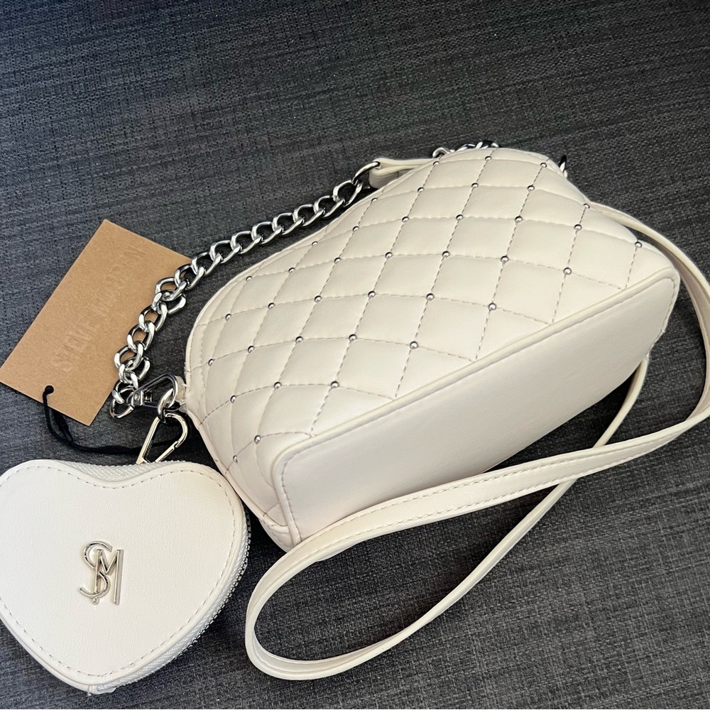 NWT STEVE MADDEN BMAGGS SMALL CROSSBODY DOM BAG PURSE WITH BADDS CASE - Picture 4 of 8